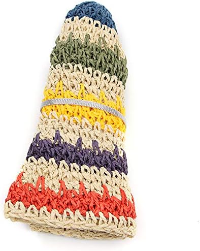 Colorful Woven Bucket Hat – Handmade Summer Straw Sun Hat, Casual Beach Hat, Stylish & Versatile