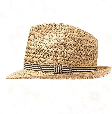 Summer Straw Fedora Hat – Panama Style Wide Brim Sun Hat for Men and Women, Breathable Woven Hat for Outdoor Travel & Casual Wear