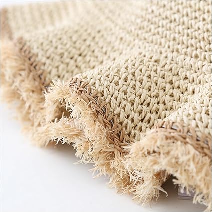 Summer Handwoven Straw Hat – Fashion Sun Protection Bucket Beach Hat for Women