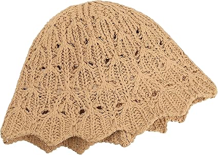 Vintage Hollow Knitted Sun Hat for Women – Crochet Fisherman Hat, Breathable Wide Brim Summer Cap