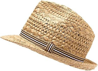 Summer Straw Fedora Hat – Panama Style Wide Brim Sun Hat for Men and Women, Breathable Woven Hat for Outdoor Travel & Casual Wear