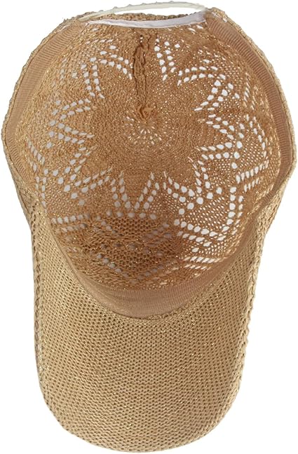Hollow-Out Straw Baseball Cap – Summer Breathable Wide Brim Sun Hat for Men and Women, Casual Outdoor Sports Beach Hat