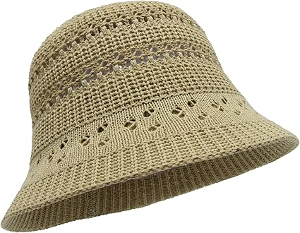 Handwoven Hollow Breathable Bucket Hat – Summer Sunshade Casual Straw Hat