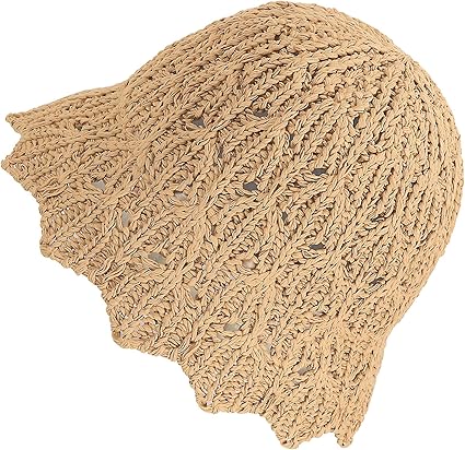 Vintage Hollow Knitted Sun Hat for Women – Crochet Fisherman Hat, Breathable Wide Brim Summer Cap