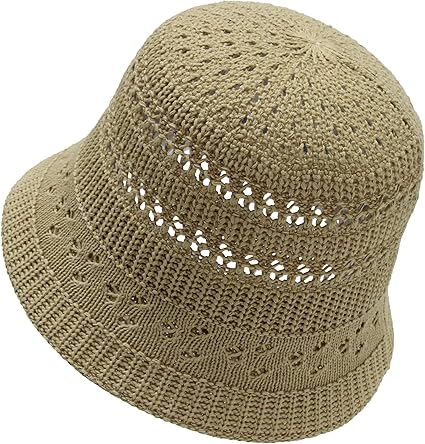 Handwoven Hollow Breathable Bucket Hat – Summer Sunshade Casual Straw Hat